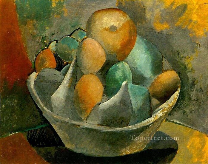 Compotier et fruits 1908 Cubism Oil Paintings